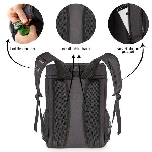 Cooler Backpack 30 L Capacity Black - Picture 7 of 8